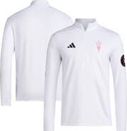 adidas Men's adidas White Arizona State Sun Devils Wear Pink Quarter-Zip Pullover
