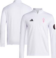 adidas Men's adidas White Arizona State Sun Devils Wear Pink Quarter-Zip Pullover