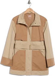 BOSS Cowala Belted Stretch Cotton Coat