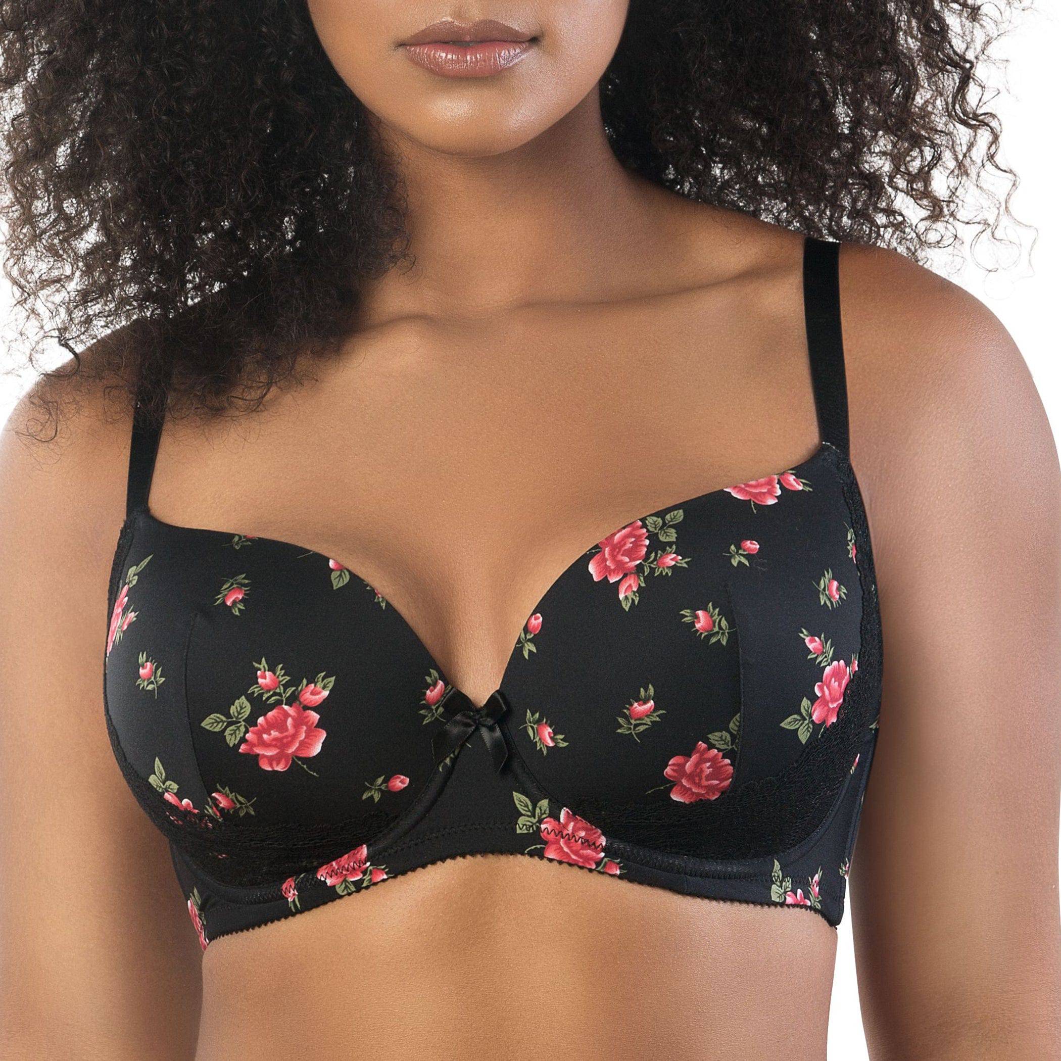 selected Black w/ Rose Print