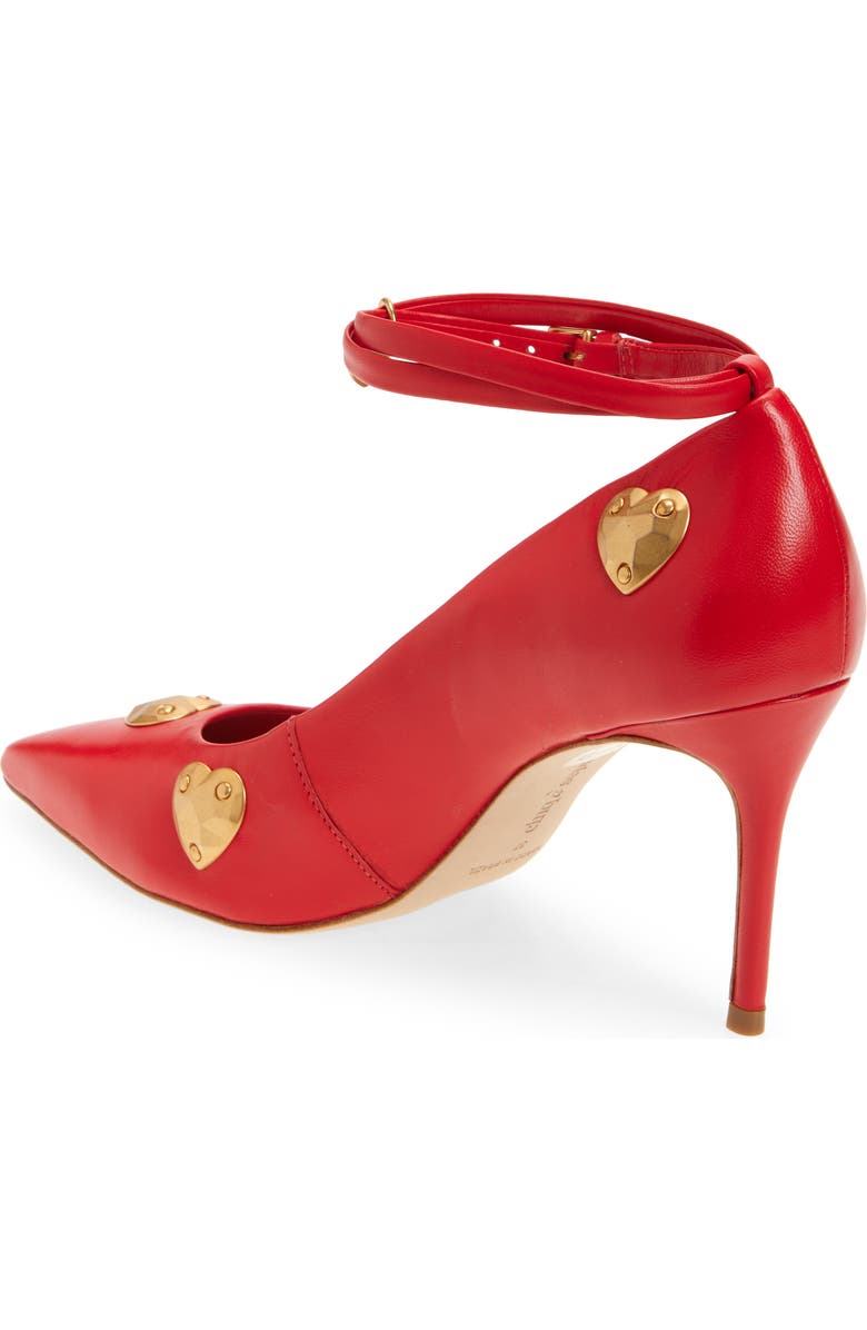 Cinq à Sept Madison Ankle Strap Pump, Alternate, color, Cardinal/ Gold