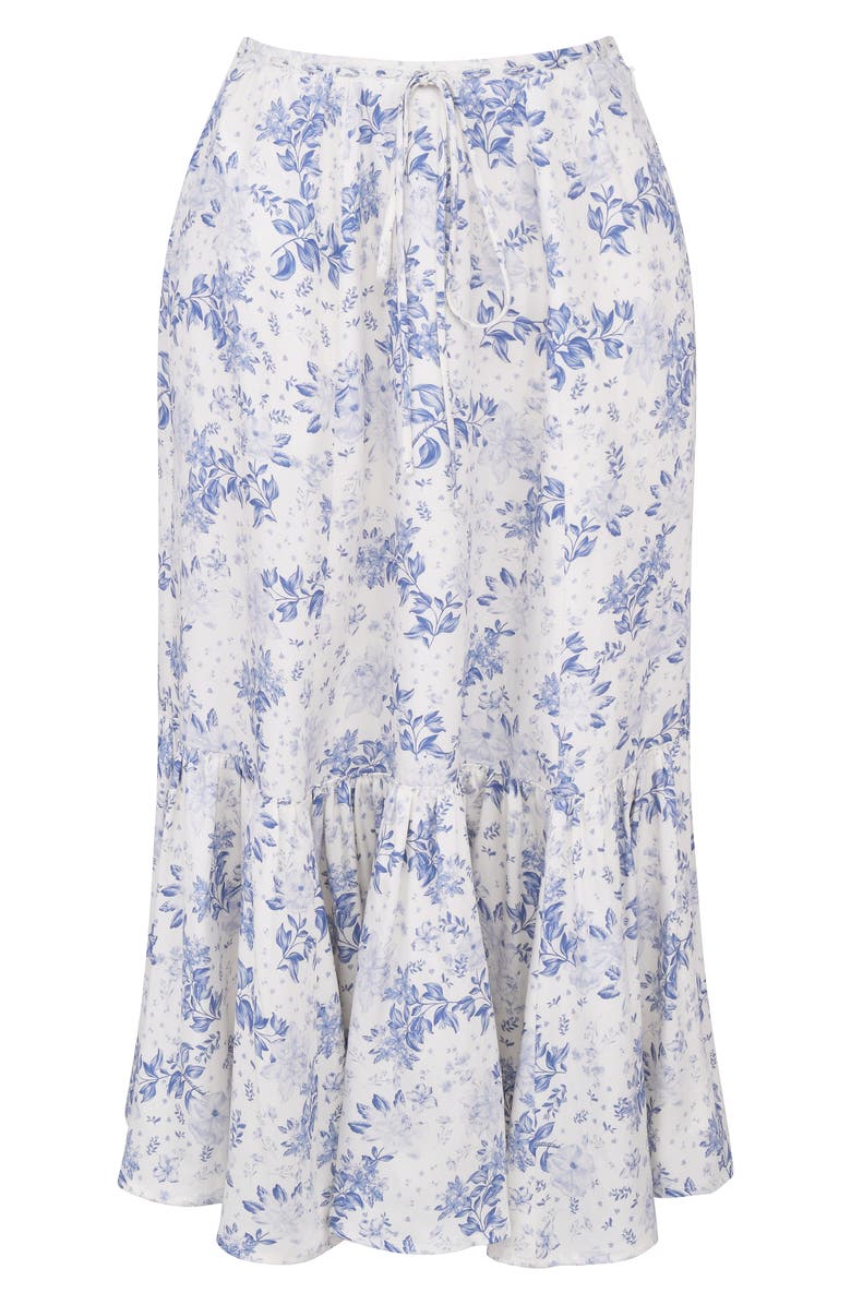 HOUSE OF CB Aitana Floral Flounce Drawstring Skirt, Alternate, color, 