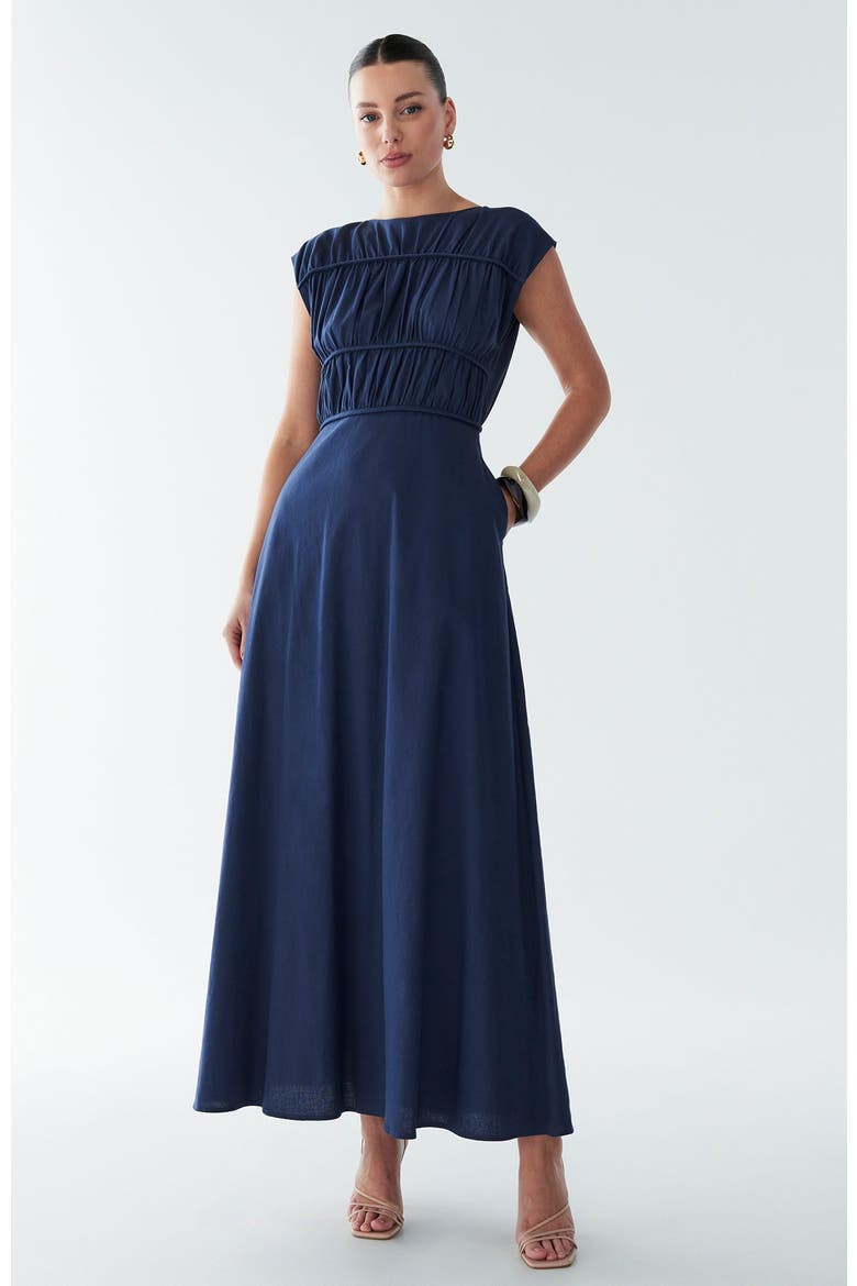 Eden Maxi Dress, Alternate, color, Navy Blue