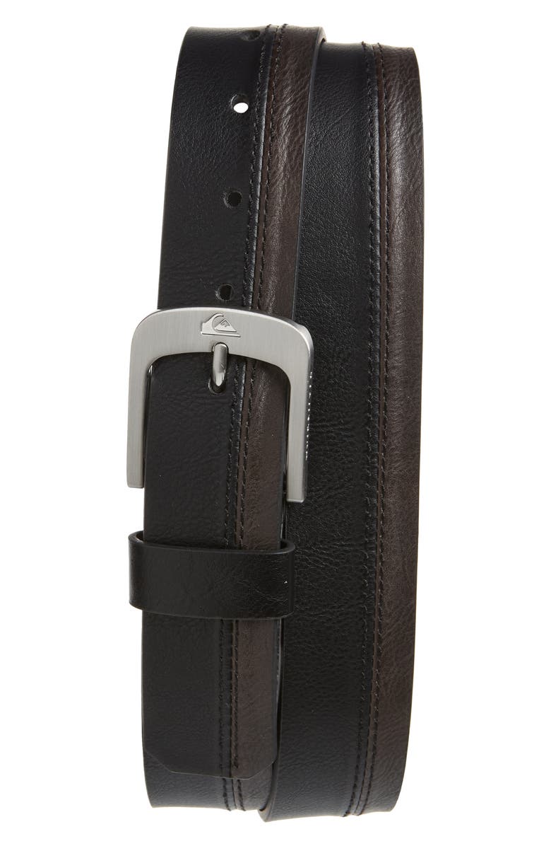 Quiksilver Stitch Witch Faux Leather Belt, Main, color,