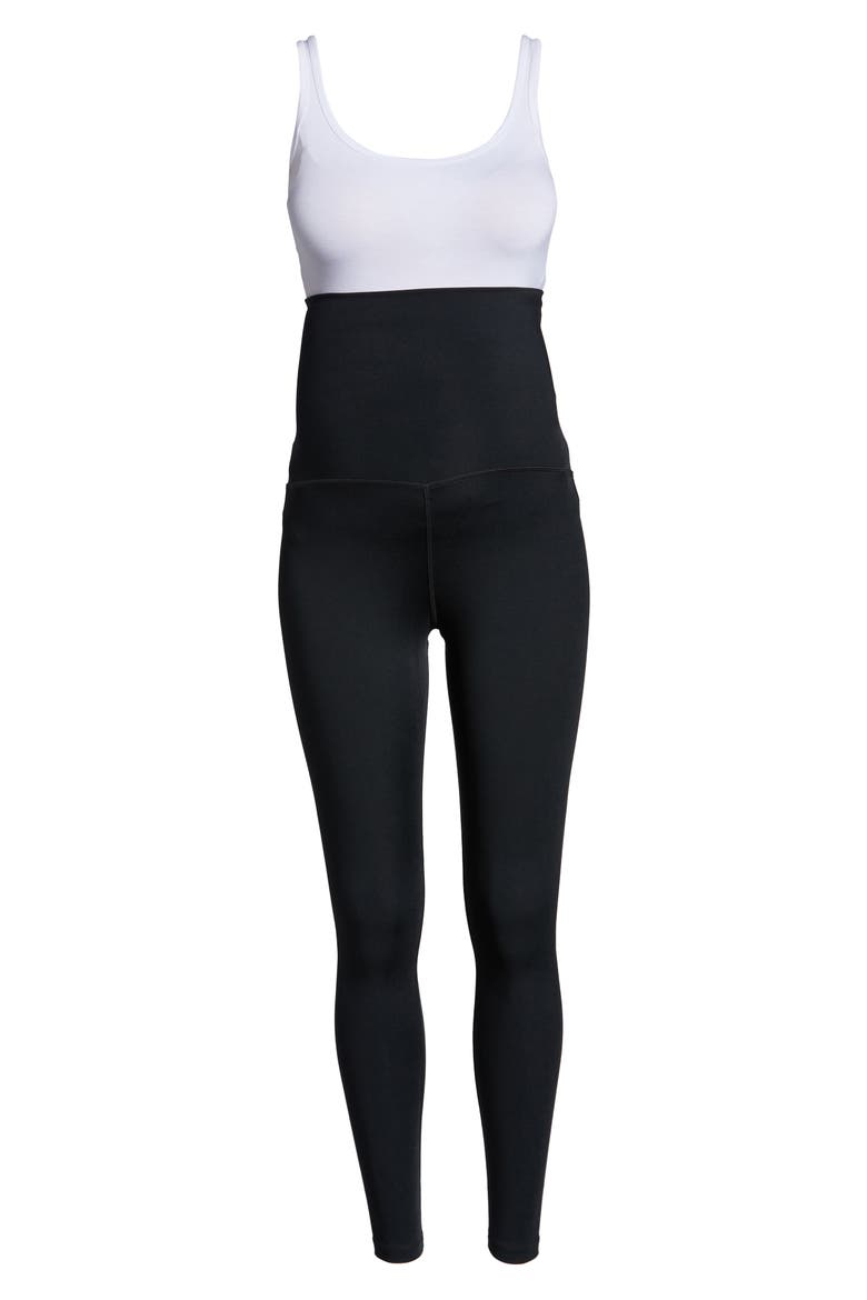 High Waist Full Length Maternity Leggings, Alternate, color, BLACK