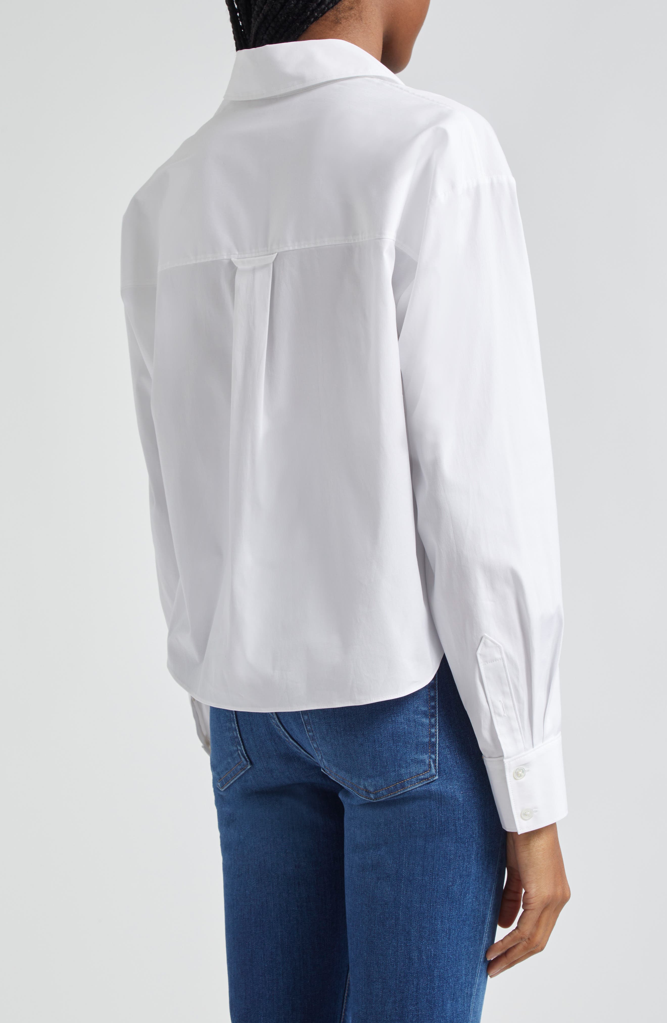 Khai High-Low Cotton Blend Popover Shirt - image 2