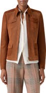 Akris punto Goatskin Suede Shirt Jacket