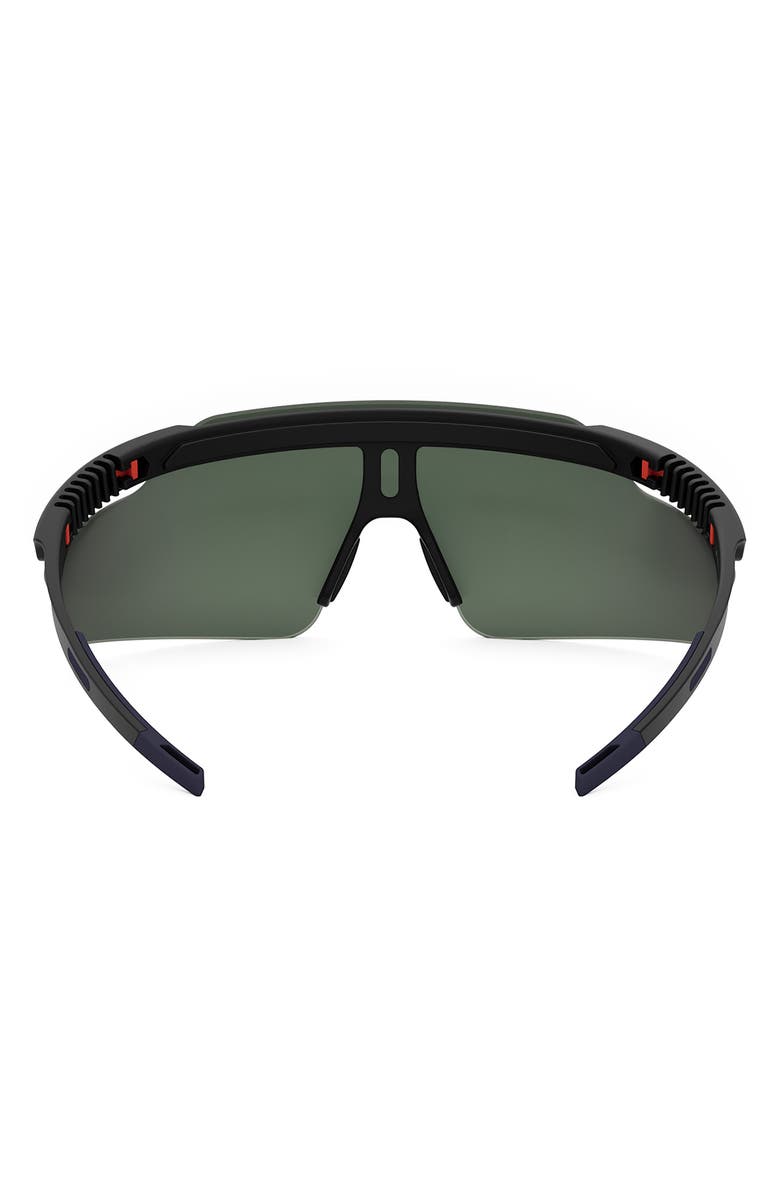 TAG Heuer Shield Pro 228mm Sport Sunglasses, Alternate, color, Matte Black / Green Mirror