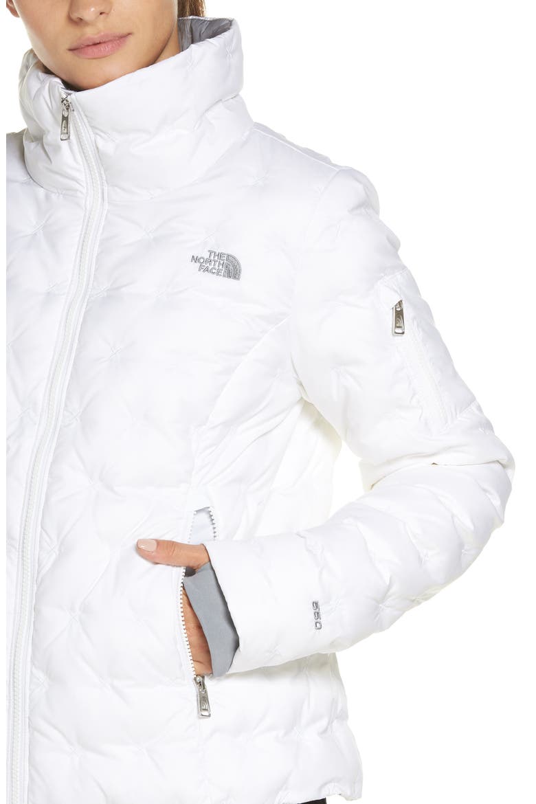 Holladown Water Repellent 550-Fill Power Down Crop Jacket, Alternate, color, TNF WHITE