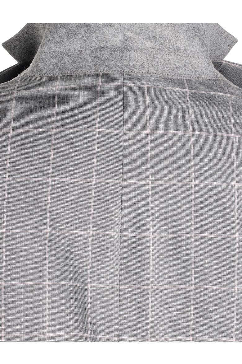 Big & Tall Windowpane Suit Jacket, Alternate, color, GREY