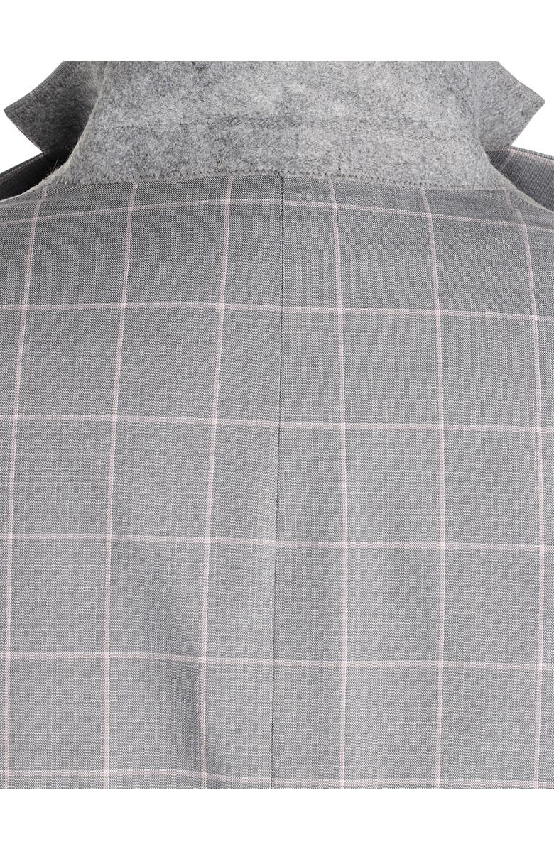 Michael Kors Big & Tall Windowpane Suit Jacket, Alternate, color, Grey