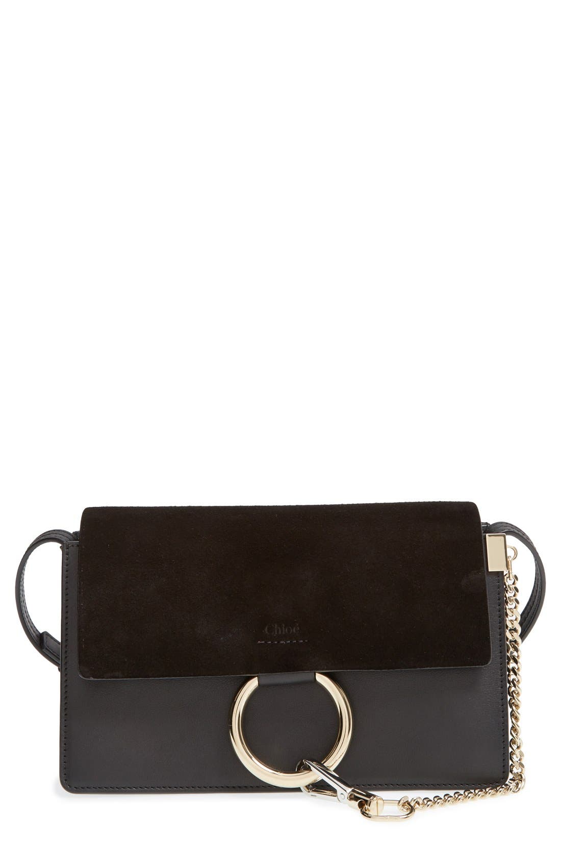 Chloé Small Faye Leather Crossbody Bag, Main, color, 