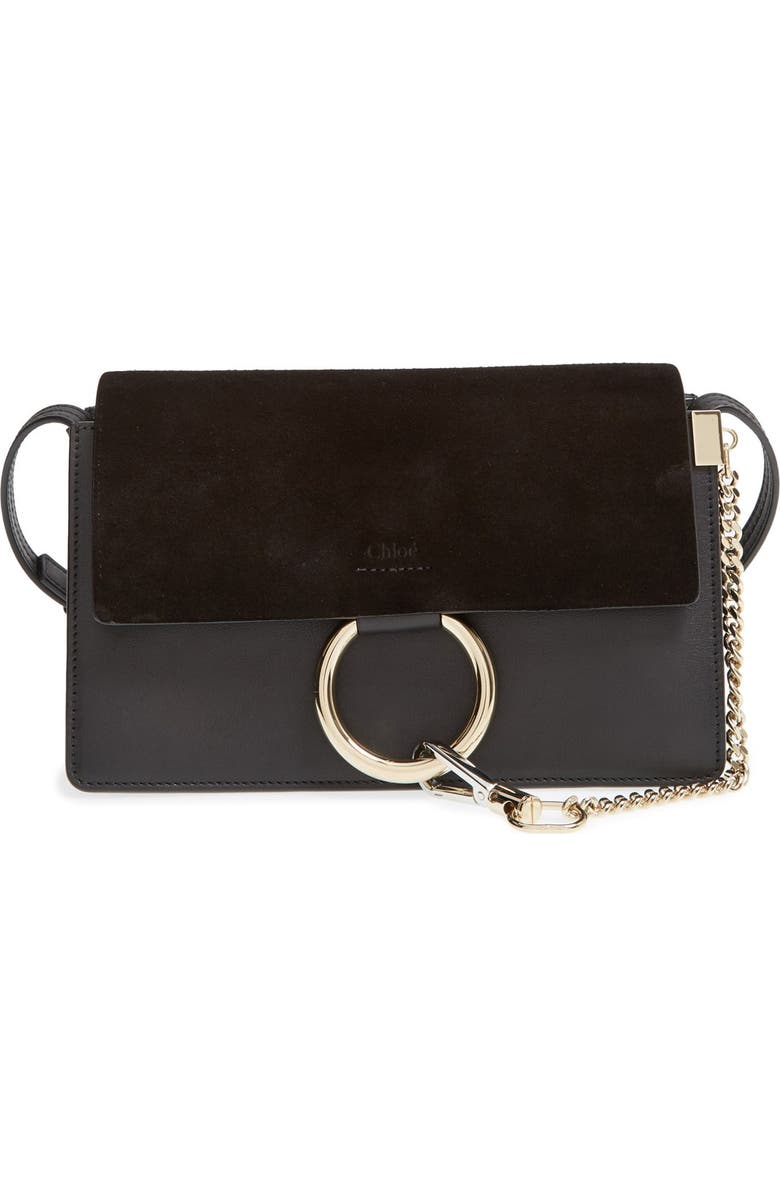 Chloé Small Faye Leather Crossbody Bag, Main, color,