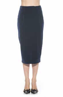 Alexia Admor Jayden Velvet Midi Skirt