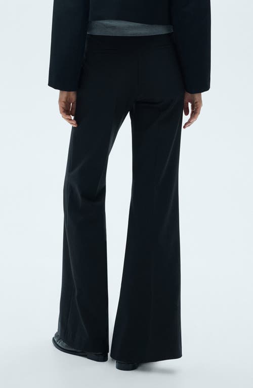 Shop Mango Flare Pants In Black