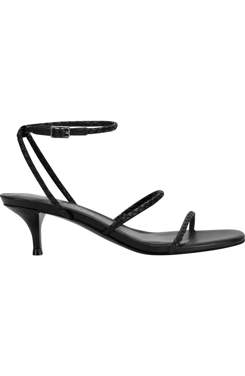 Marc Fisher LTD Beylee Ankle Strap Kitten Heel Sandal, Alternate, color, Black
