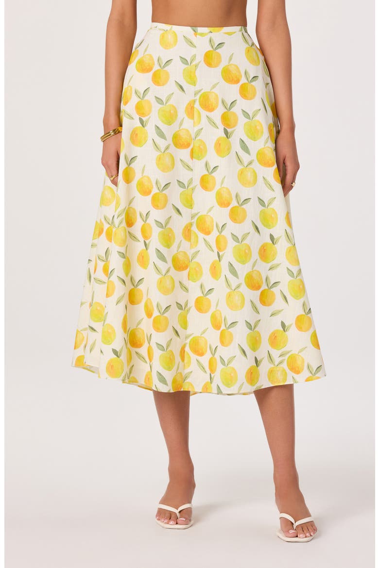 Myria Lemon Print Midi Skirt (Women) | Nordstrom