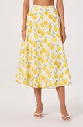 ASTR the Label Myria Lemon Print Midi Skirt