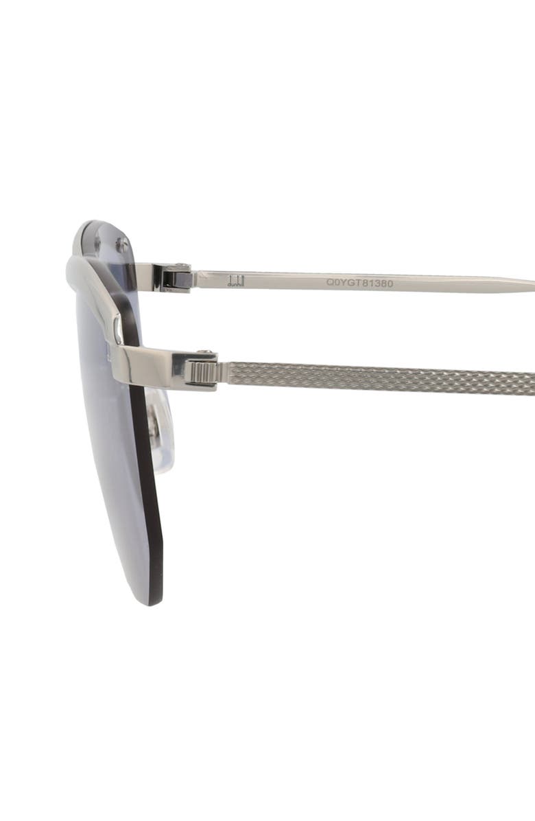 Dunhill 62mm Browline Sunglasses, Alternate, color, Silver Silver Light Blue