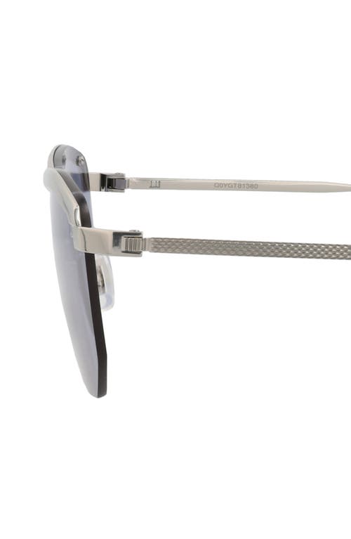 Dunhill 62mm Browline Sunglasses In Silver Silver Light Blue