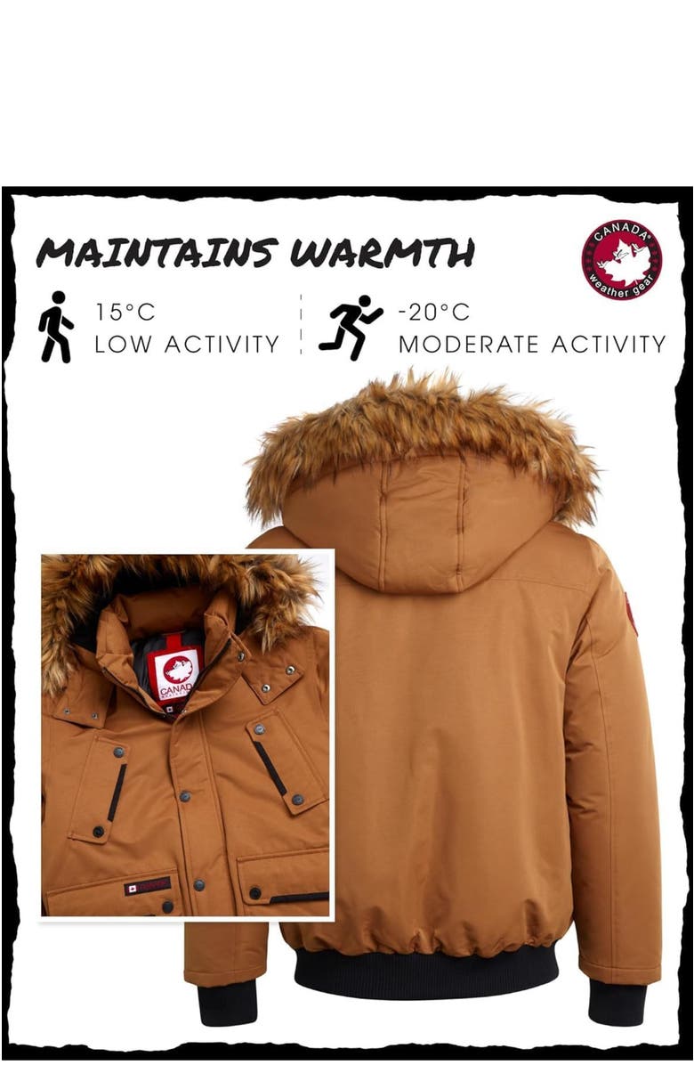 CANADA WEATHER GEAR Men's Heavyweight Bomber Jacket, Alternate, color, Fresh Oak