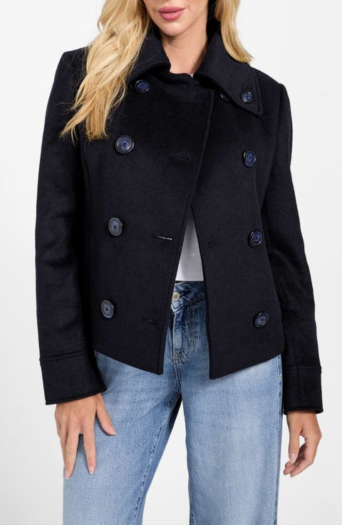 Melissa Crop Melton Peacoat