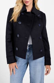 GUESS Melissa Crop Melton Peacoat
