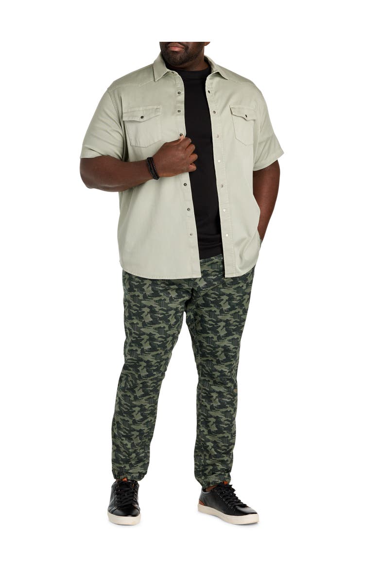 True Nation by DXL Big & Tall Slim-Fit Camo Joggers, Alternate, color, Olive And Black Camo