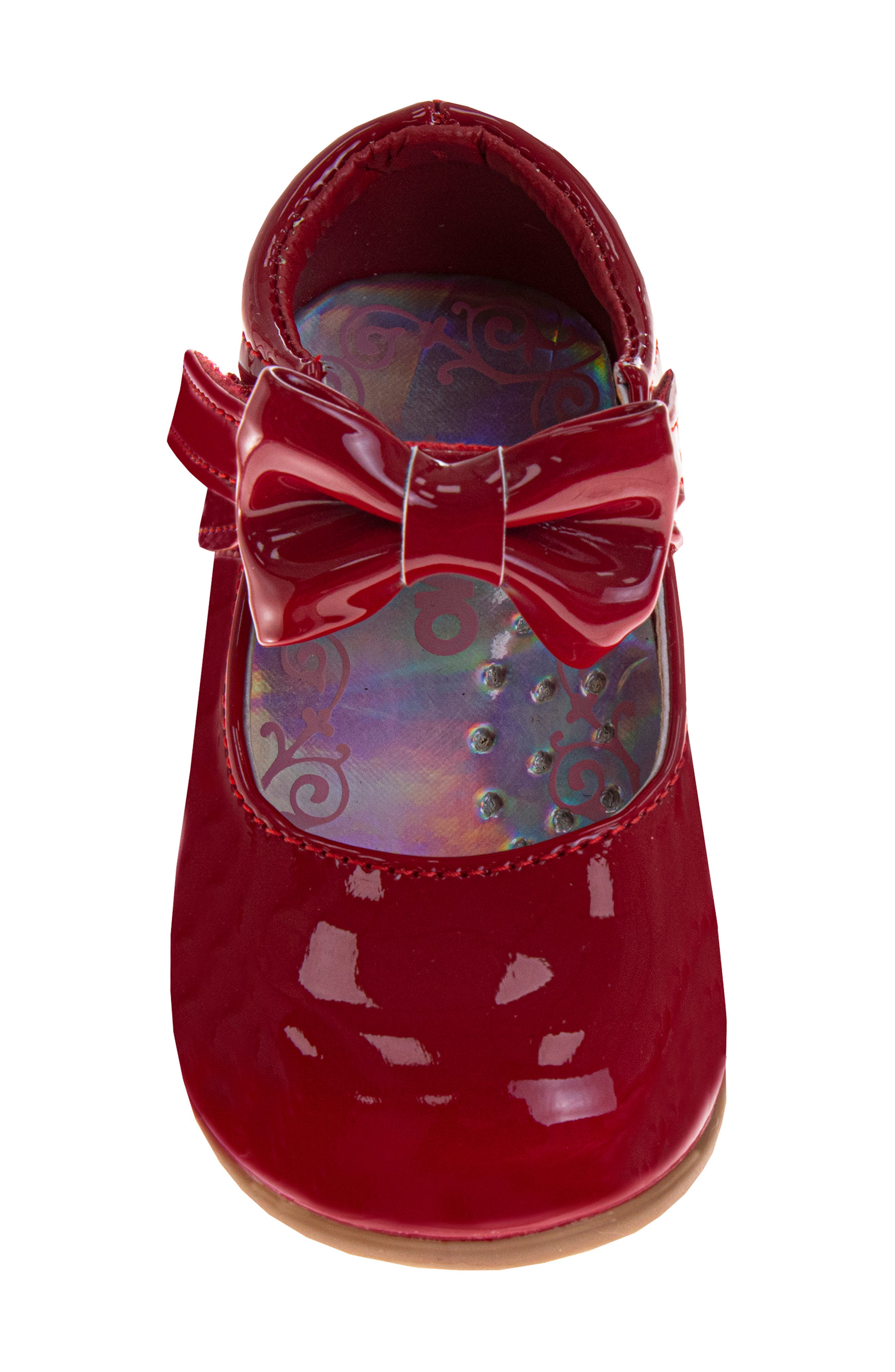 JOSMO Kids' Ankle Bow Flat, Alternate, color, Red Patent