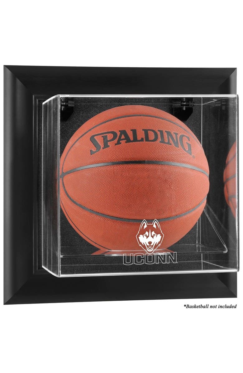 FANATICS AUTHENTIC UConn Huskies Black Framed Wall-Mountable Basketball Display Case, Main, color, 