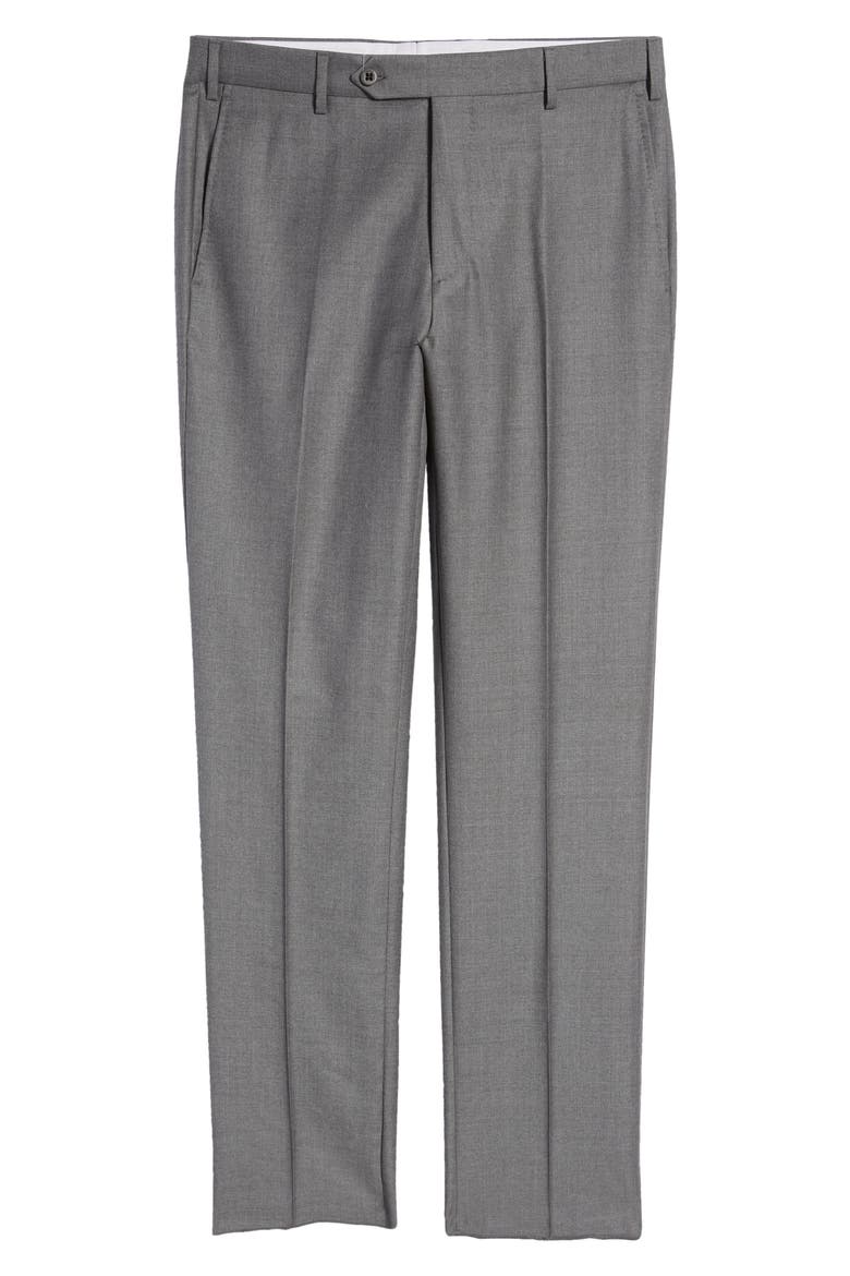 Devon Super 110s Serge Trousers, Alternate, color, LT/PASGRY8