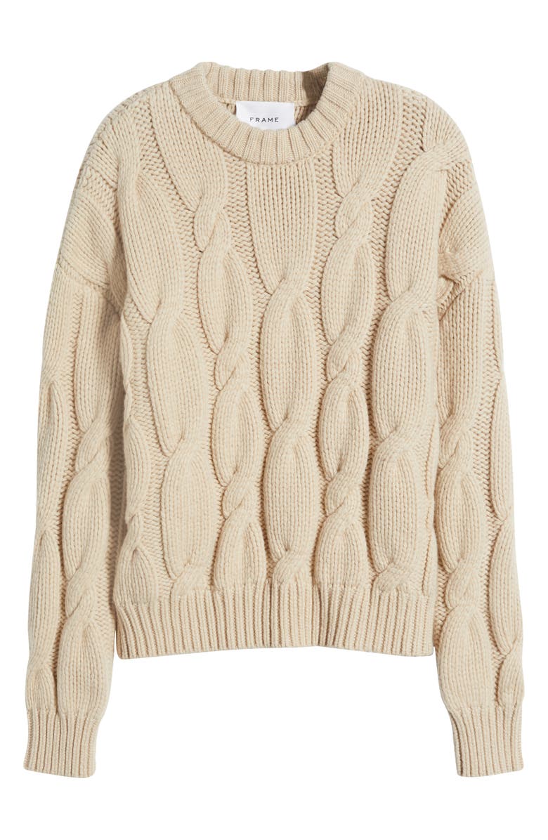 FRAME Chunky Cable Wool Sweater, Main, color, 