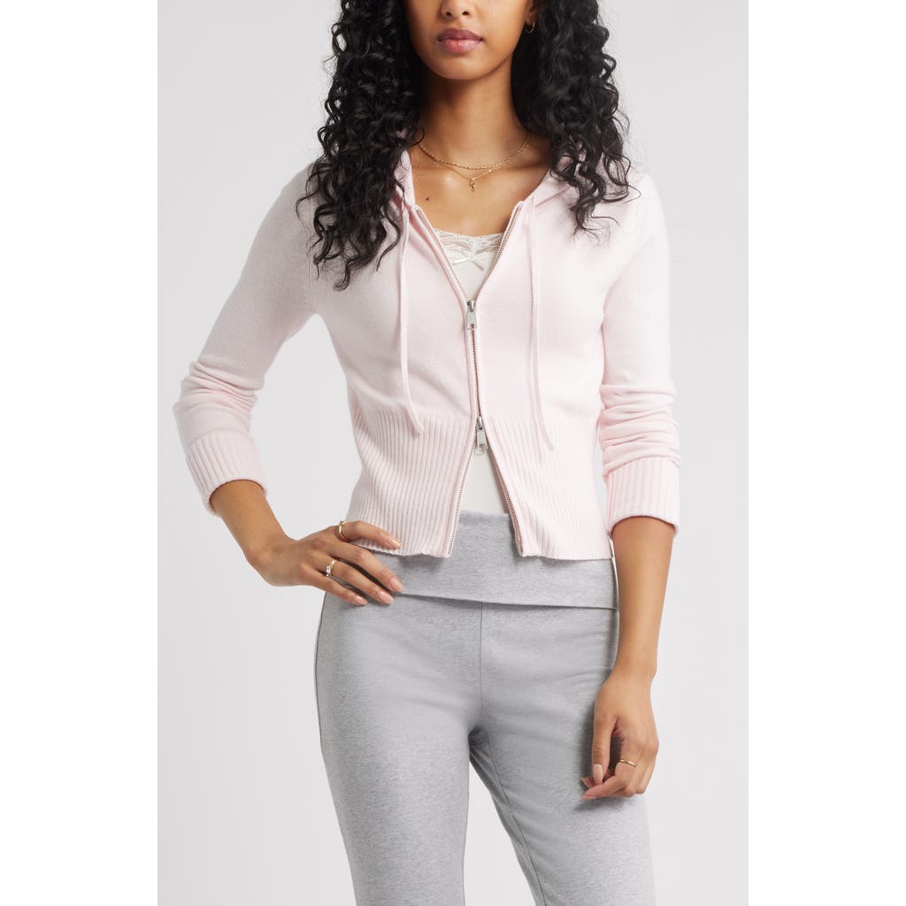 Bp. Fitted Cotton Blend Hoodie In Pink