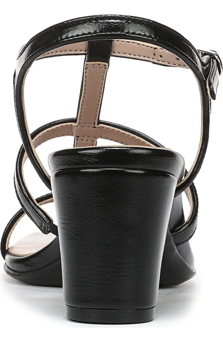 Naturalizer Bristol Cage Sandal, Alternate, color, Black Faux Leather