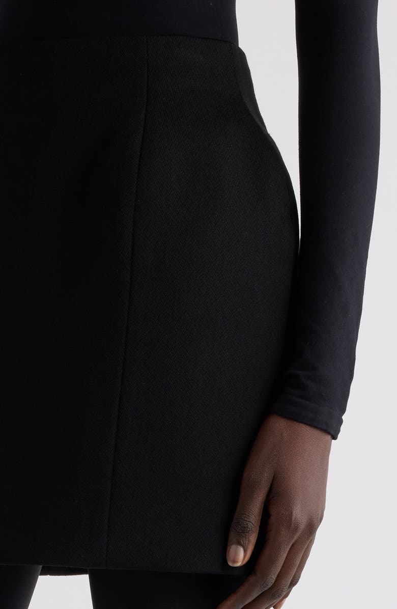 Balenciaga Hourglass Wool Gabardine Miniskirt, Alternate, color, 