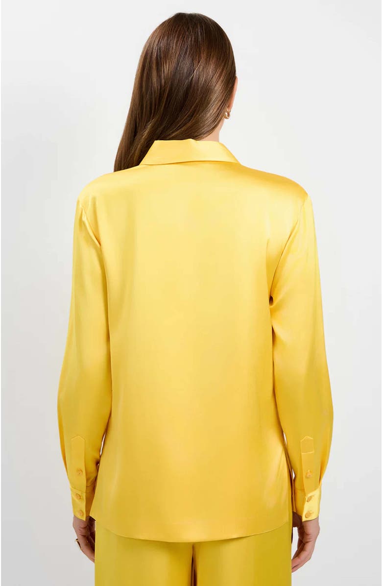 Trina Turk Bristlecone Satin Shirt, Alternate, color, Lambretta Lemon