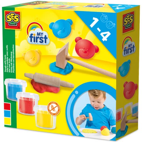 My First Dough With Tools, 3 Color 3oz Tubs, Kids 1+