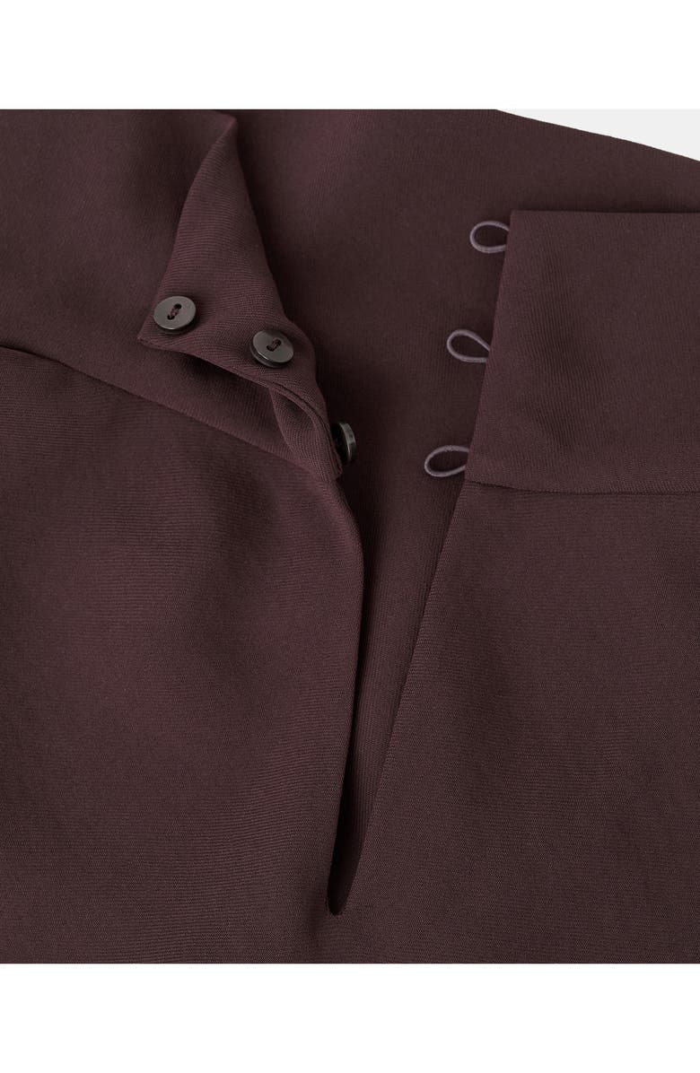 MANGO Coco Mock Neck Sleeveless Dress, Alternate, color, Brown