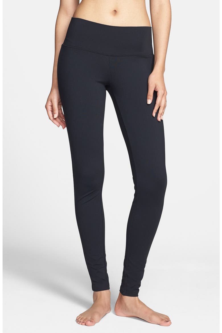 Wide Waistband Essential Leggings, Main, color, BLACK