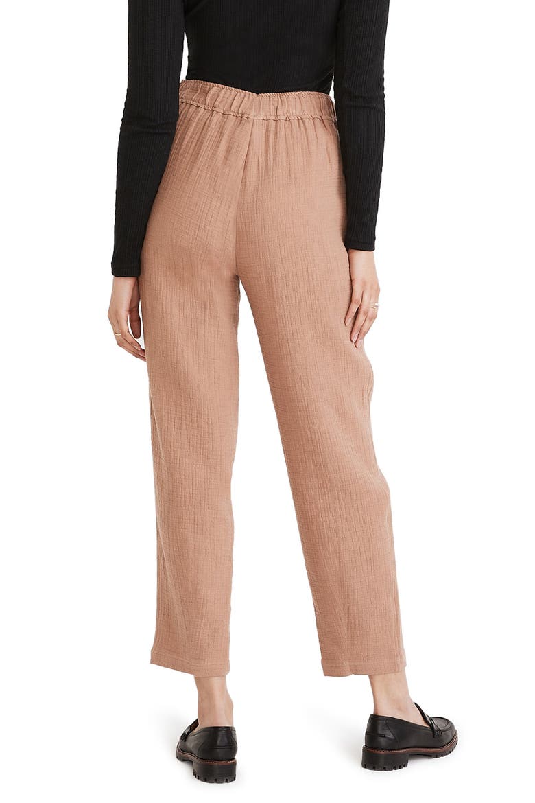 Women's High Waist Tapered Cotton Blend Pants, Alternate, color, FADED EARTH