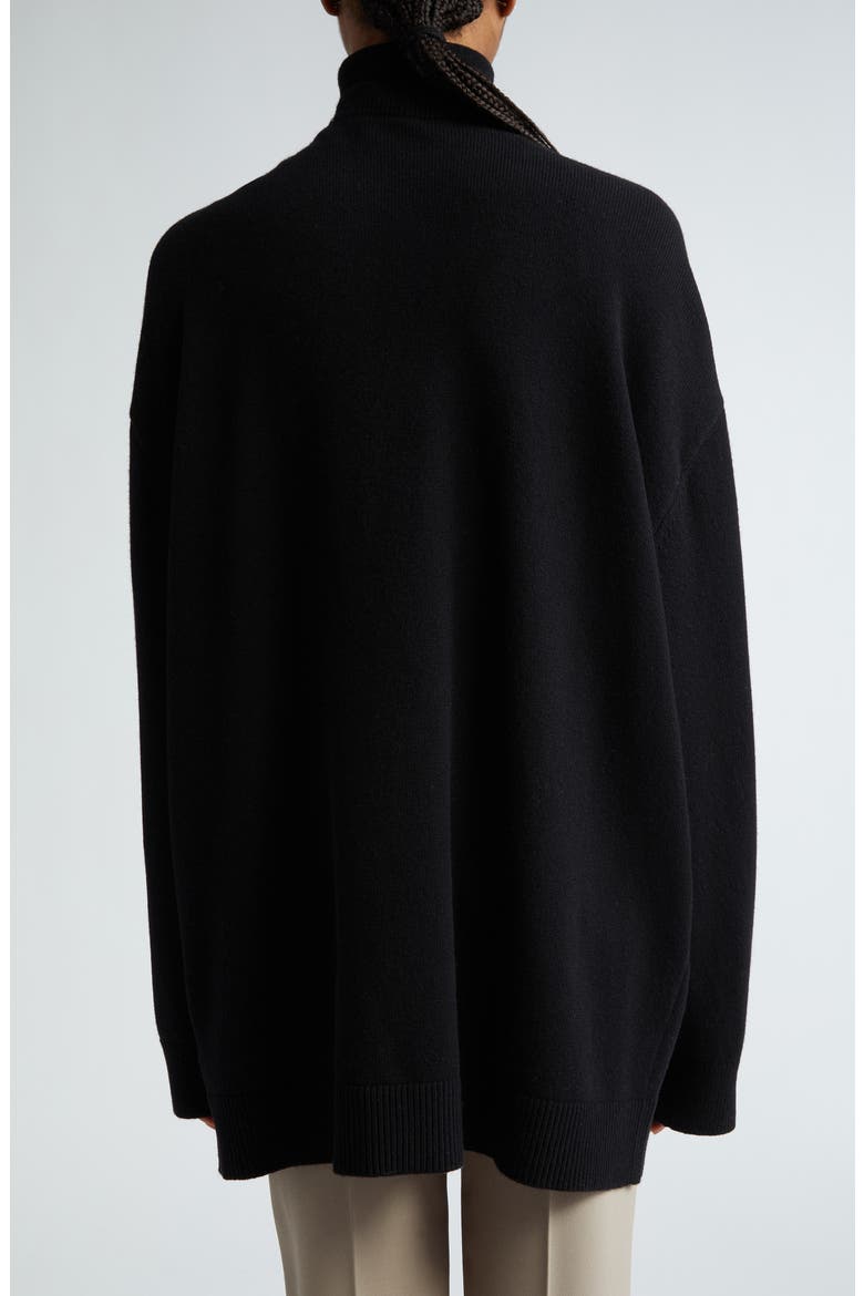 Oversize Cashmere Cardigan, Alternate, color, BLACK