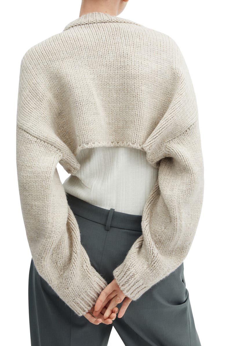 MANGO Crewneck Crop Sweater, Alternate, color, 