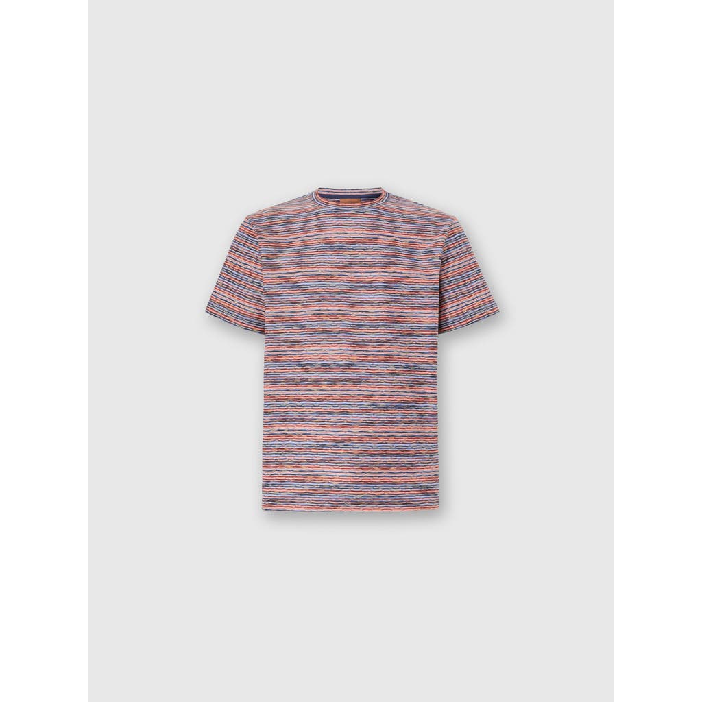 Missoni T-shirt With Flame And Zigzag Pattern In Multi