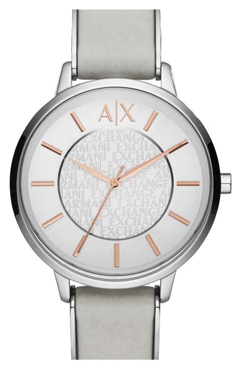 Leather Strap Watch, 38mm