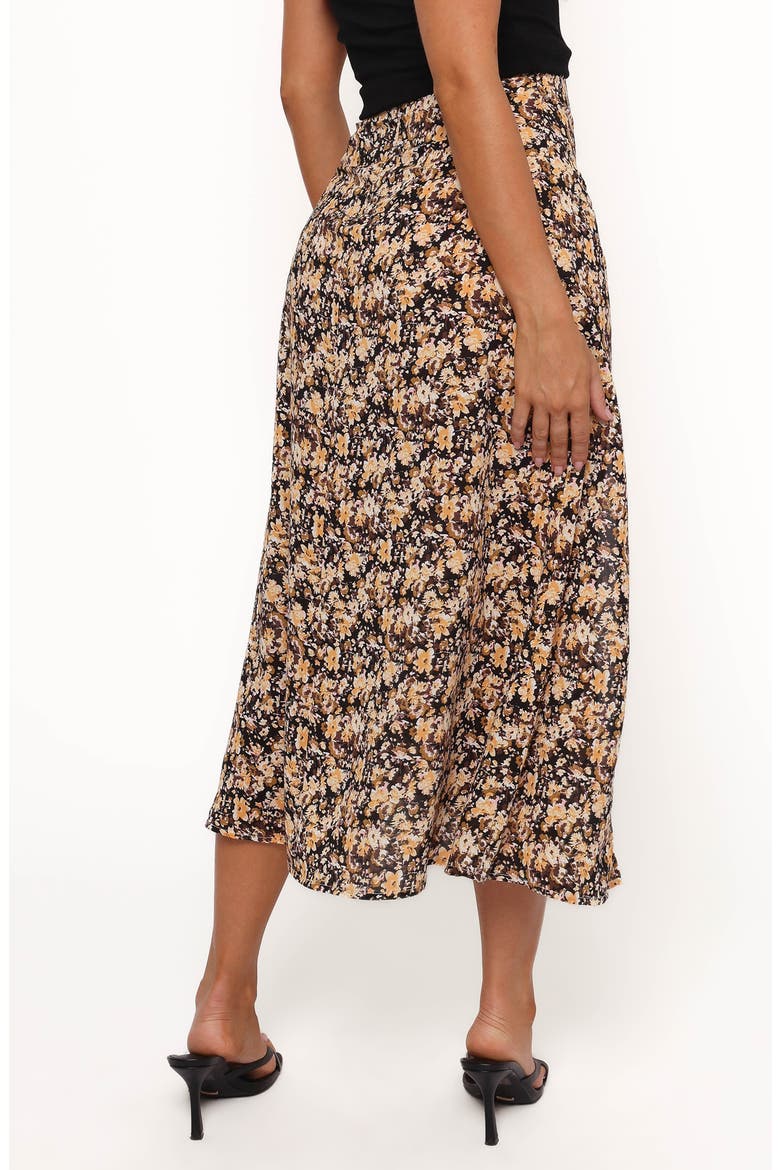 Willow Floral Midi Skirt, Alternate, color, BLACK DITSY FLORAL