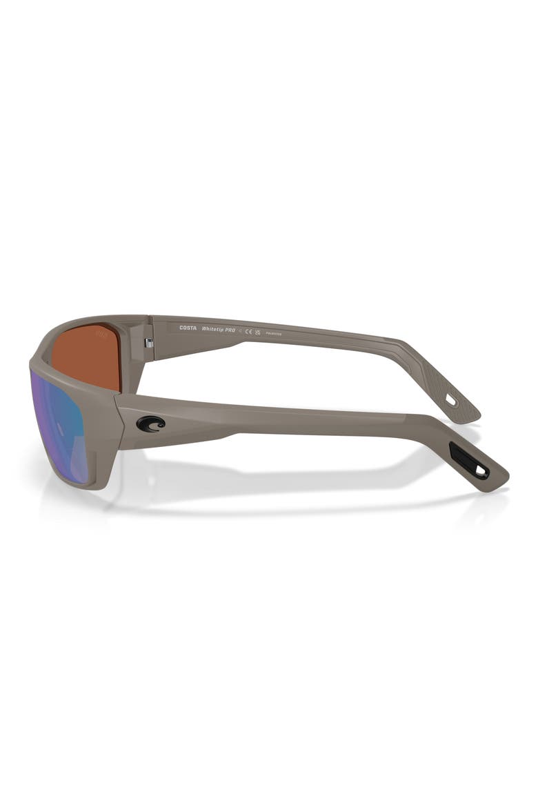 Whitetip Pro 57mm Polarized Rectangular Sunglasses, Alternate, color, MATTE OLIVE SHALE / GREEN