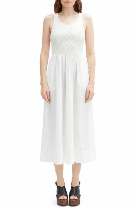Bardot Bryony Lace & Poplin Midi Dress
