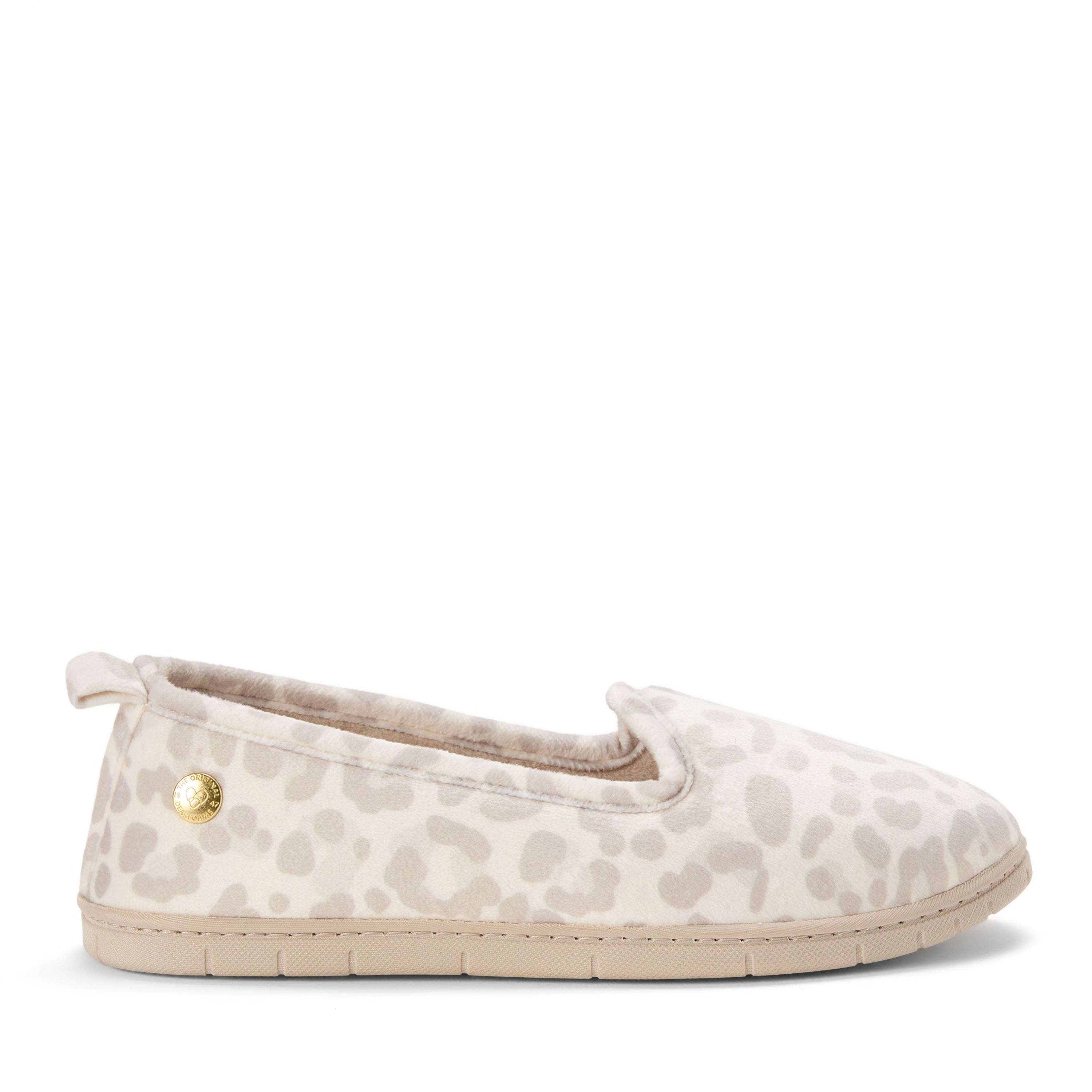 Rachel Velour Closed Back Slipper, Alternate, color, MUSLIN LEOPARD