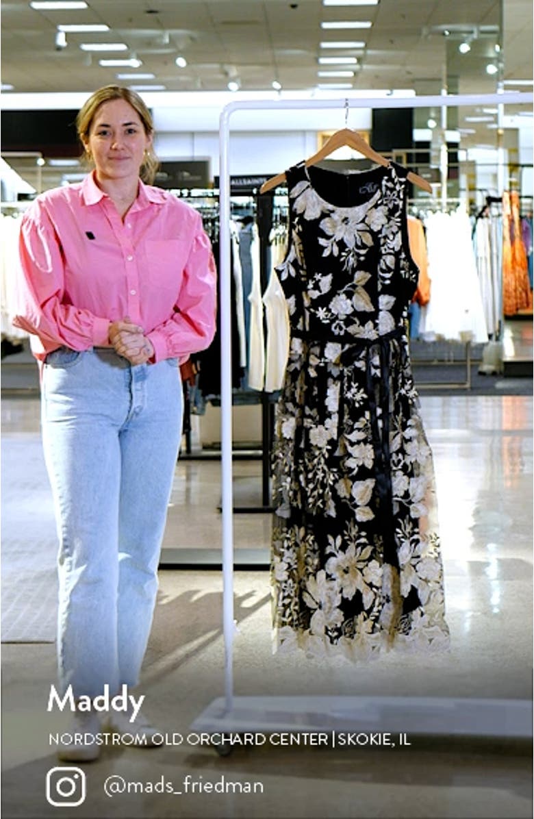 Floral Embroidered Midi Dress, sales video thumbnail