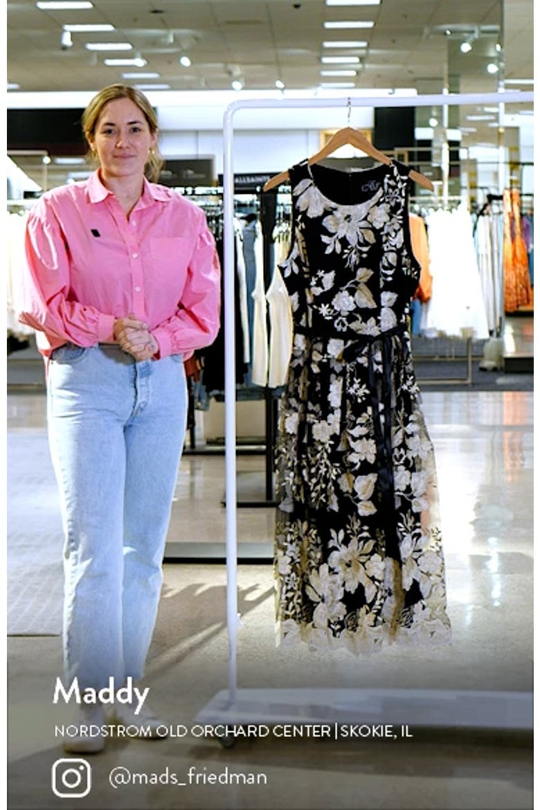 Floral Embroidered Midi Dress video